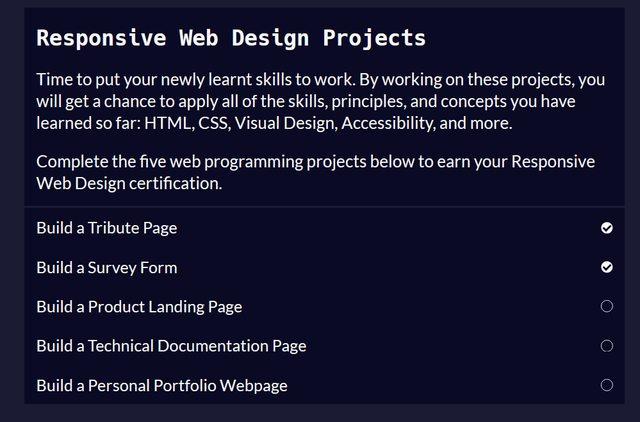 Screenshot of Free Code Camp's Responsive Web Design