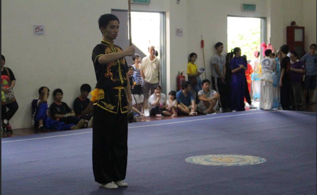 A photo of me during Wushu competition